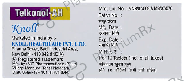 Telkonol AH 40/5/12.5mg Tablet 10s