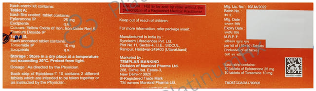 Eplebless T 10/25mg Tablet Combikit 10s