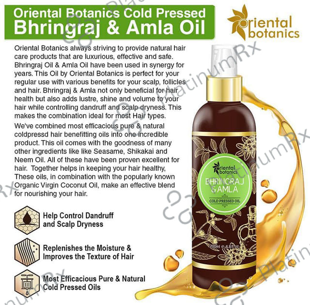 Oriental Botanics Bhringraj & Amla Cold Pressed Oil