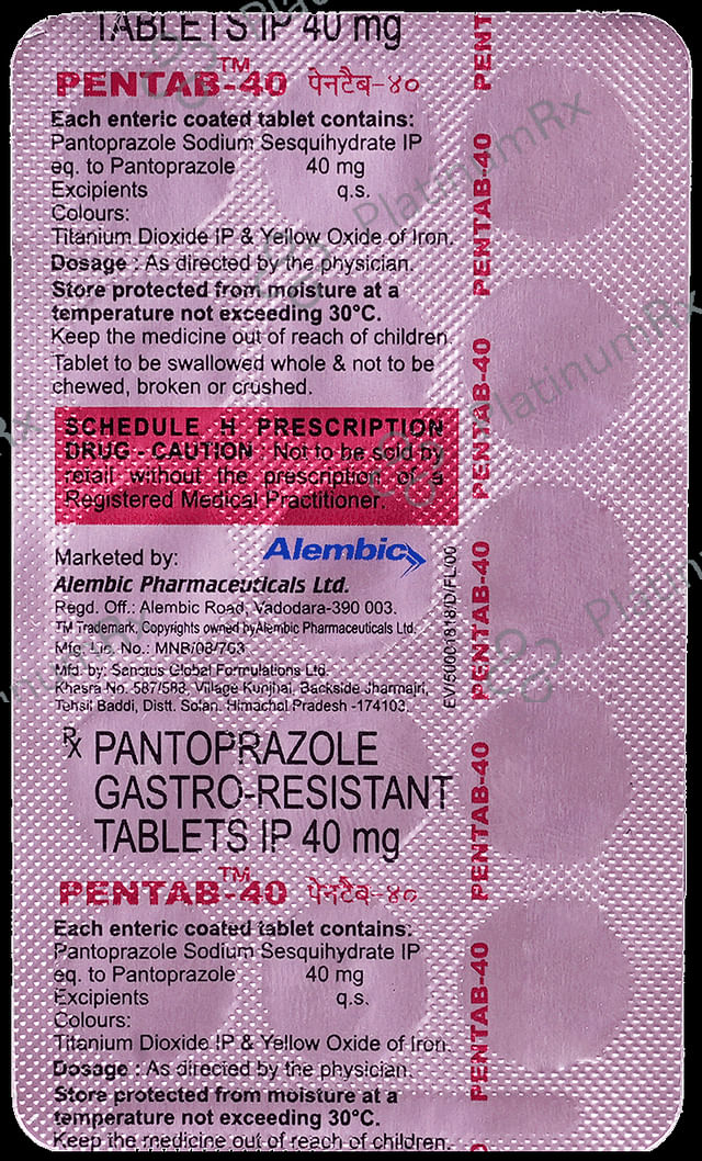 Pentab 40mg Tablet 15s