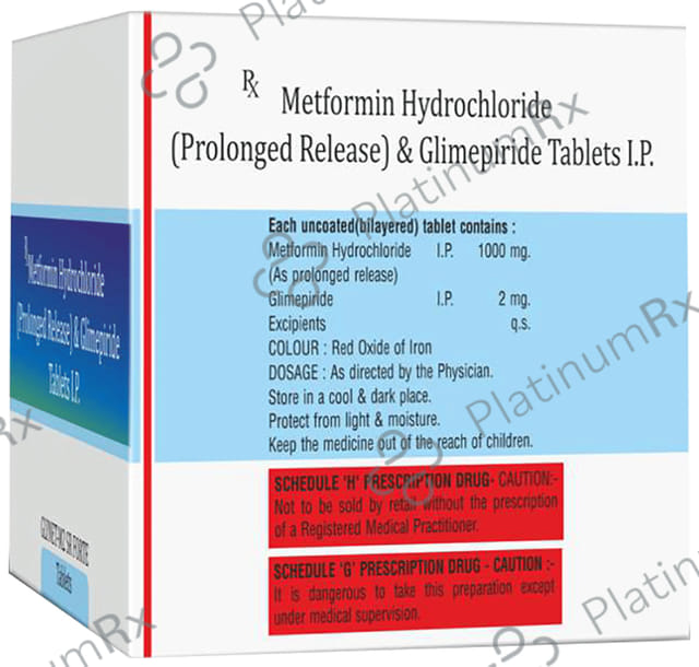 Glynet M 2/1000mg Forte Tablet SR 10s