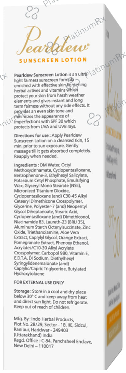 Pearldew Sunscreen SPF 30 Lotion 50ml