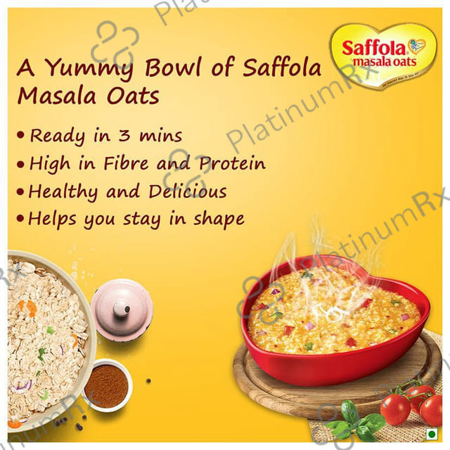 Saffola Masala Oats with High Fibre & Protein - Flavour Classic Masala