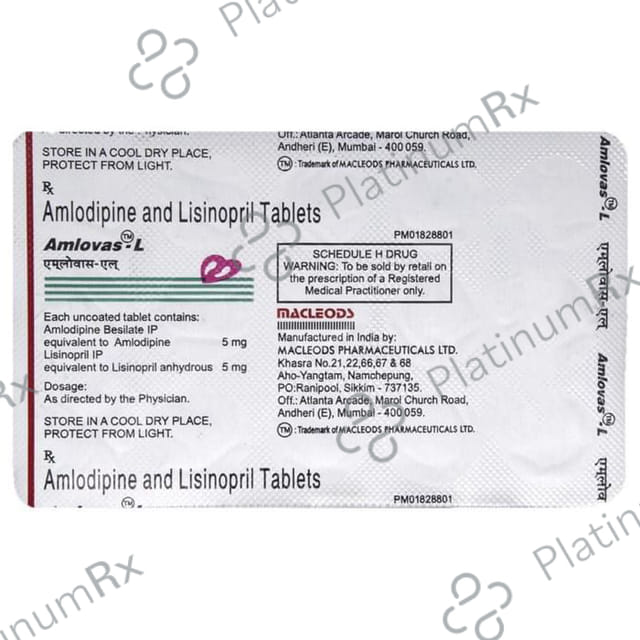 Amlovas L 5/5mg Tablet 15s