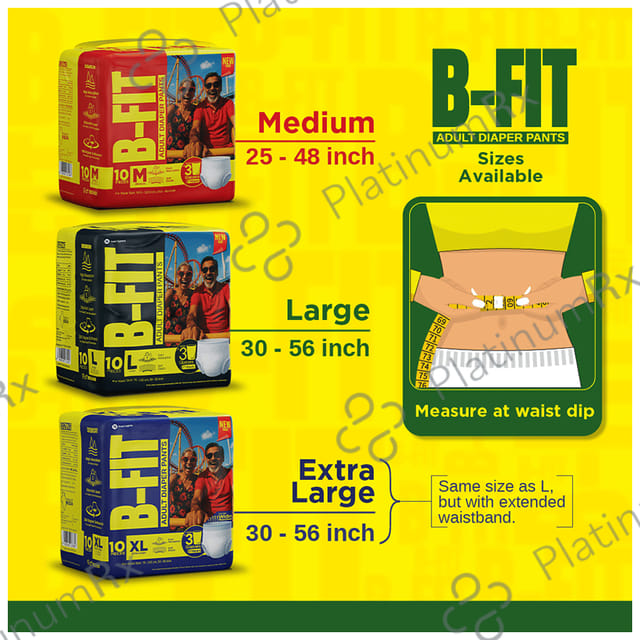 B Fit Adult Diaper Pants Large 10s