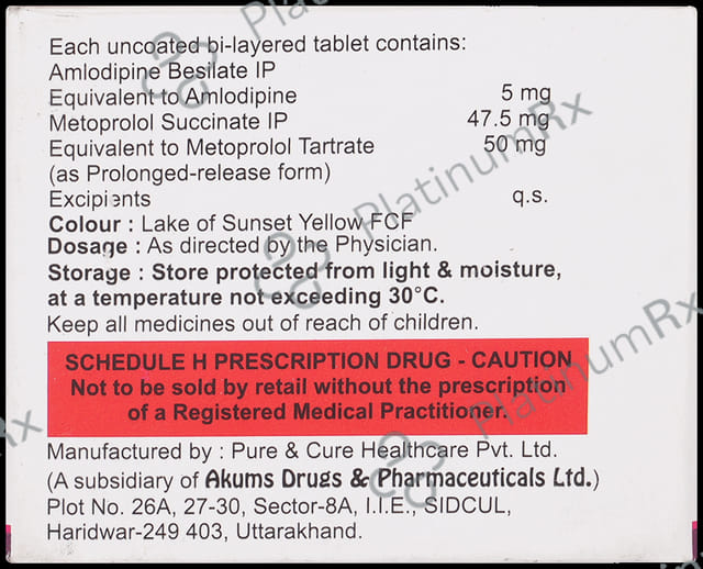 Metromax AM 5 mg/50 mg Tablet
