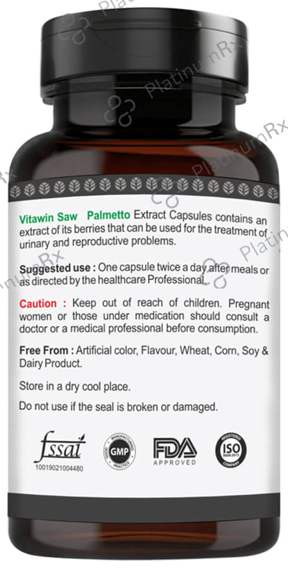 Vitawin Saw Palmetto Vegetarian Capsule