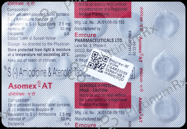 Asomex AT 2.5/50mg Tablet 15s