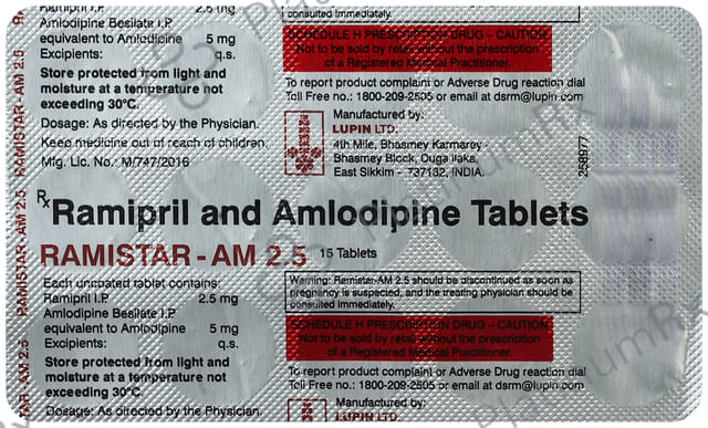 Ramistar AM 2.5/5mg Tablet 15s