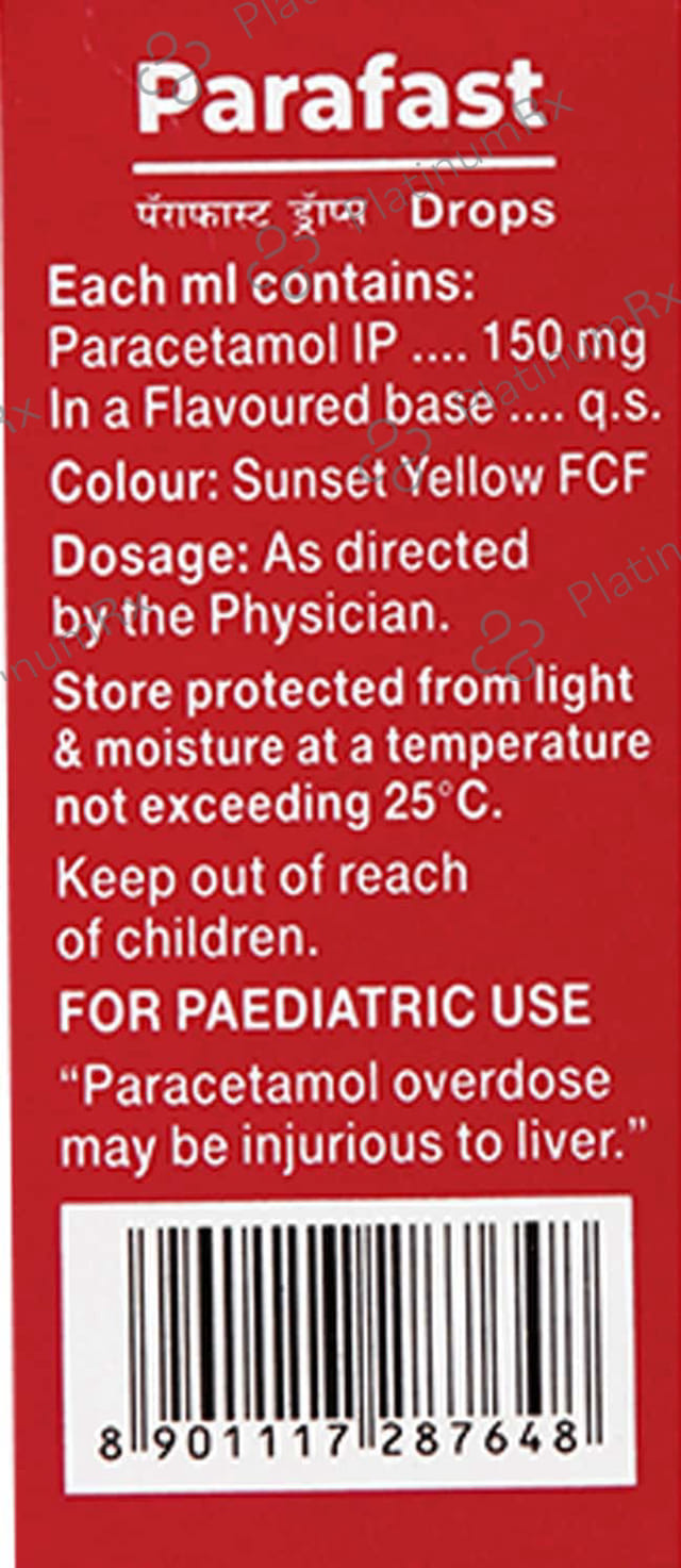 Parafast 150mg Drop 15ml
