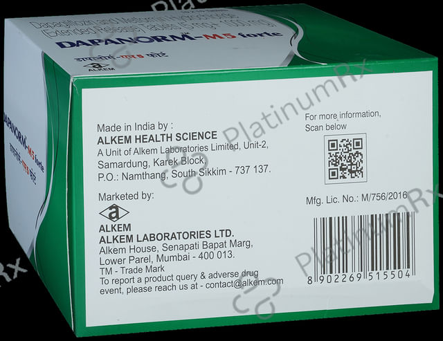 Dapanorm M Forte 5/1000mg Tablet ER 10s