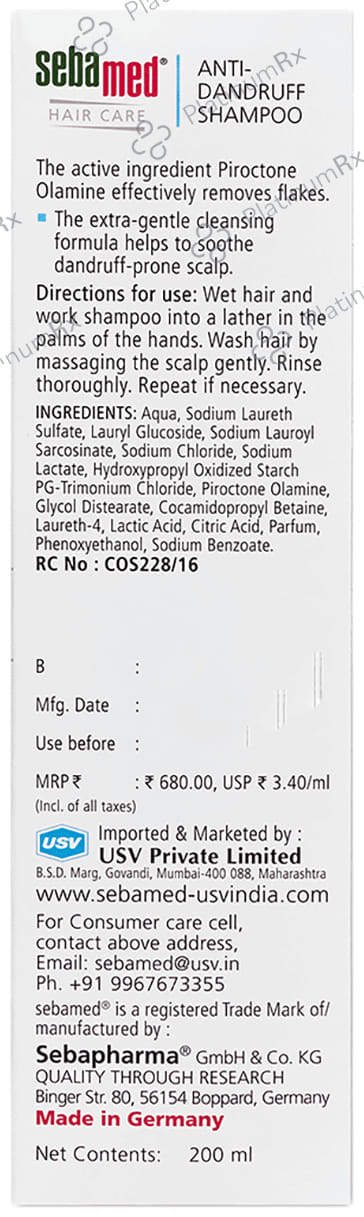 Sebamed Anti Dandruff Shampoo 200ml