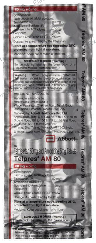 Telpres AM 5/80mg Tablet 10s