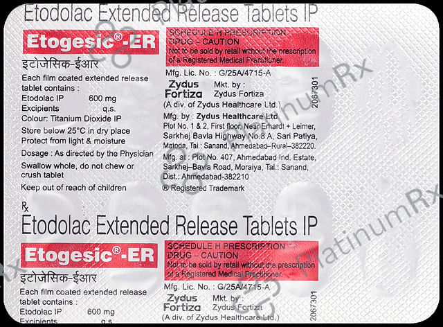 Etogesic ER 600mg Tablet 10s