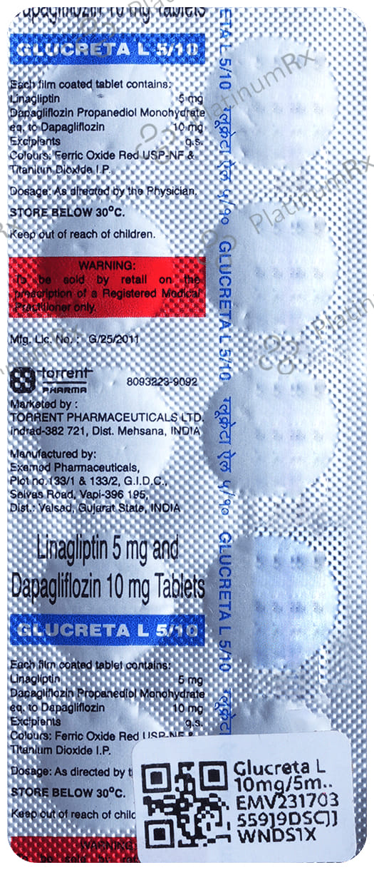 Glucreta L 10/5mg Tablet 10s