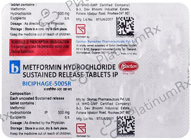 Biciphage 500mg Tablet SR 10s