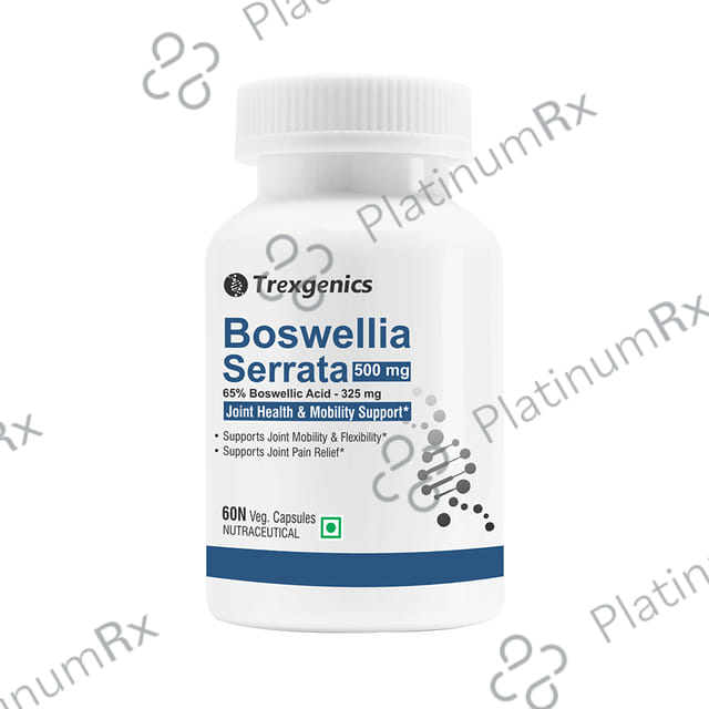 Trexgenics Boswellia Serrata 65% Boswellic Acid 500mg Veg Capsule