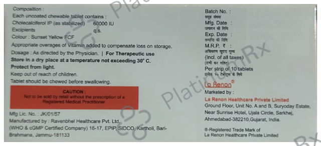 Hnu D3 60K Chewable Tablet