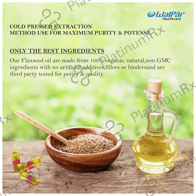 Walpar Flaxseed Oil 1000mg Hard Gelatin Capsule