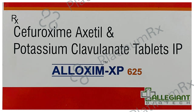 Alloxim XP 625 500/125mg Tablet 10s
