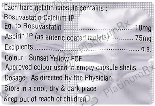 Rostake Asp 10/75mg Capsule 10s