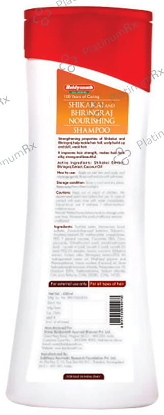 Baidyanath (Nagpur) Shikakai and Bhringraj Supports Strong And Nourished Hair Shampoo 450 Shampoo