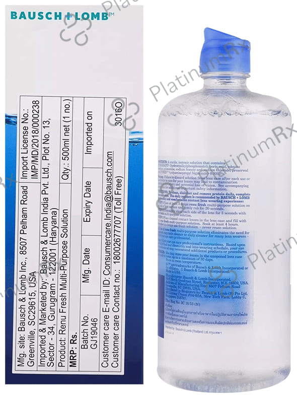 Renu Fresh Lens Cleansing Solution 500ml