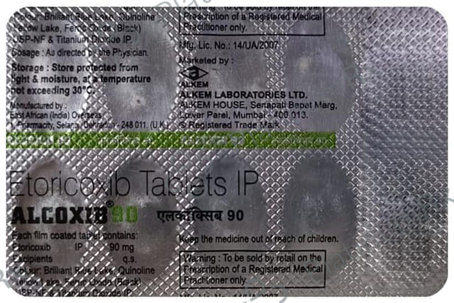 Alcoxib 90mg Tablet 10s (Alkem Lab Ltd)