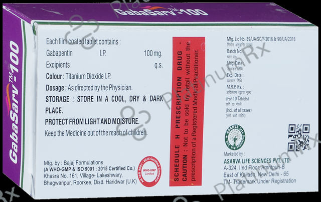 Gabasarv 100 Tablet