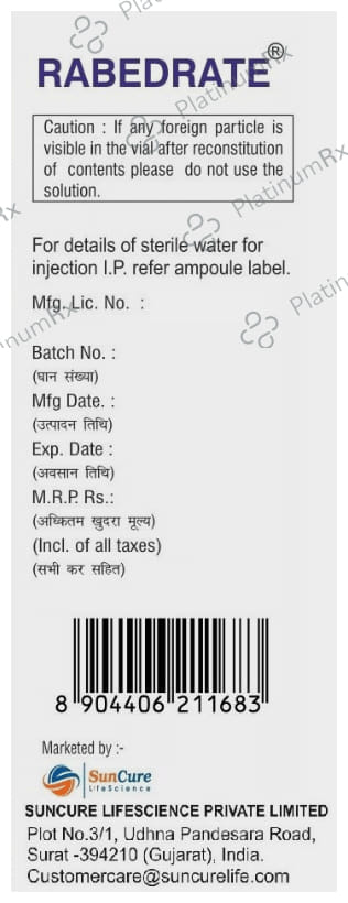 Rabedrate 20mg Injection