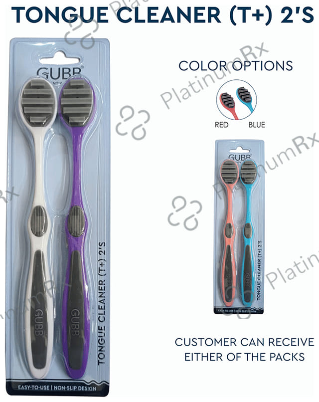 Gubb T+ Tongue Cleaner Grey & Purple
