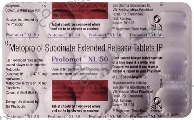 Prolomet XL 50mg Tablet ER 15s
