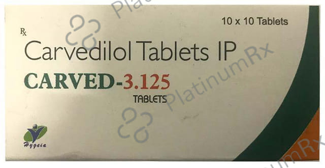 Carved 3.125mg Tablet 10s