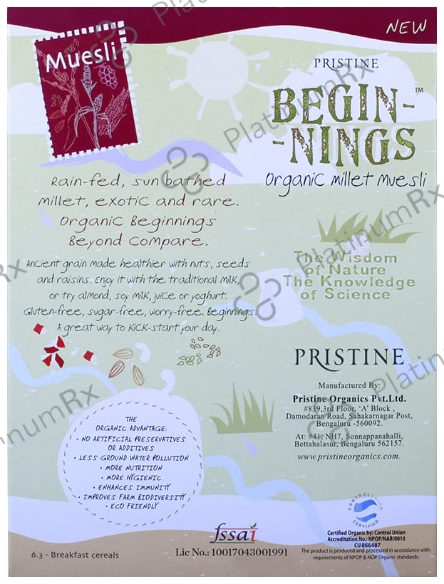 Pristine Beginnings Organic Millet Muesli 150 gm
