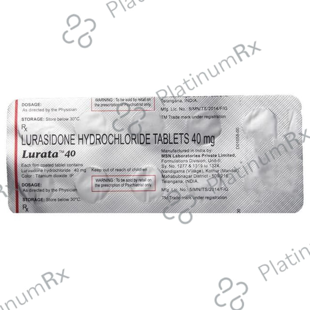 Lurata 40mg Tablet 10s