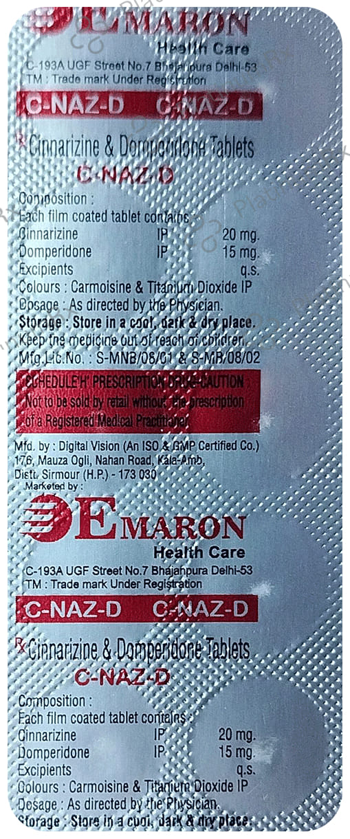 C Naz D 20/15mg Tablet 10s