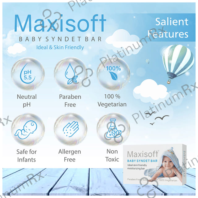 Maxisoft Baby Syndet Bar (75gm Each) 1 units