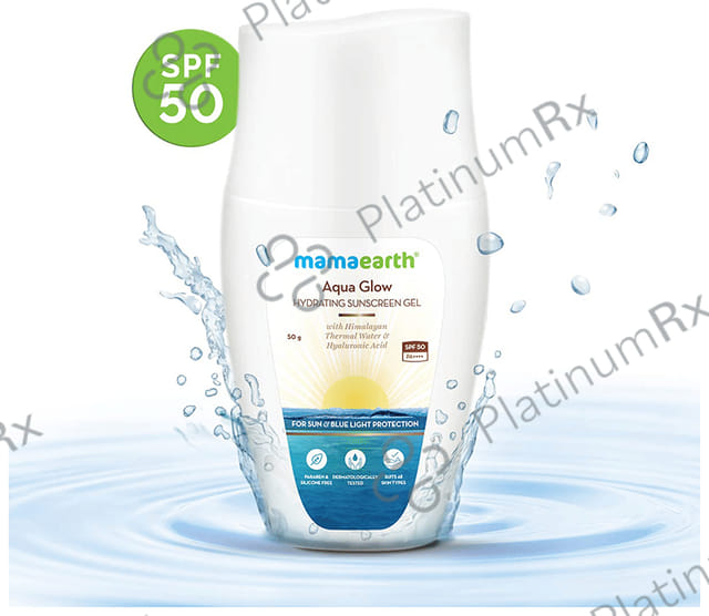 Mamaearth Aqua Glow Hydrating Sunscreen SPF 50 PA++++ Gel 50gm
