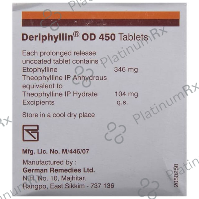 Deriphyllin OD 450mg Tablet PR 15s