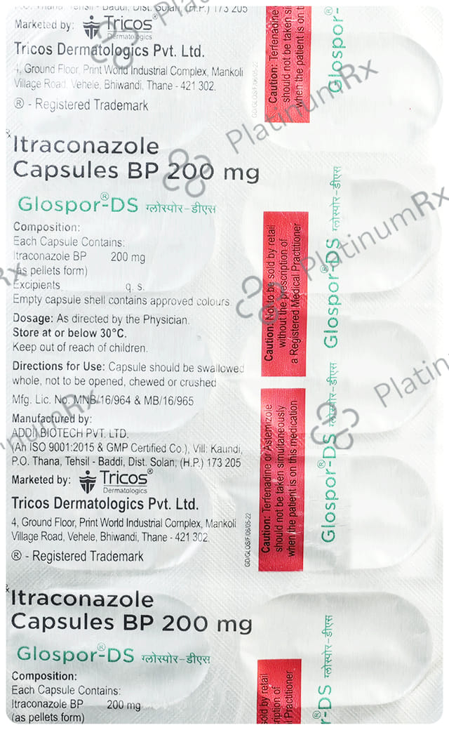 Glospor DS 200mg Capsule 10s