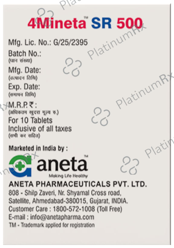4Mineta SR 500mg Tablet 10s
