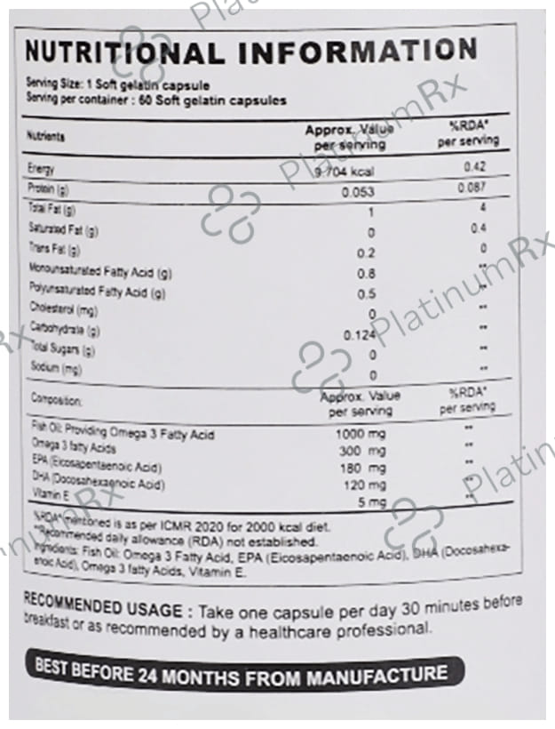 Azteca Herbal Natural Omega 3 Gold Capsule 60s
