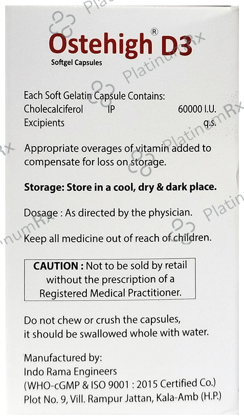 Ostehigh D3 Soft Gel Capsule