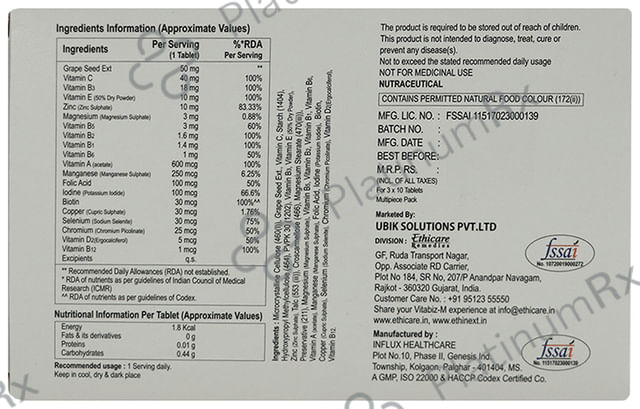 Ethicare Remedies Vitabiz-M Tablet 10 tablets