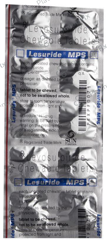 Lesuride MPS 25mg Chewable Tablet 10s