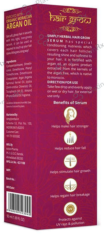 Simply Herbal Hair Grow Serum Enriched with Morrocan Argan Oil