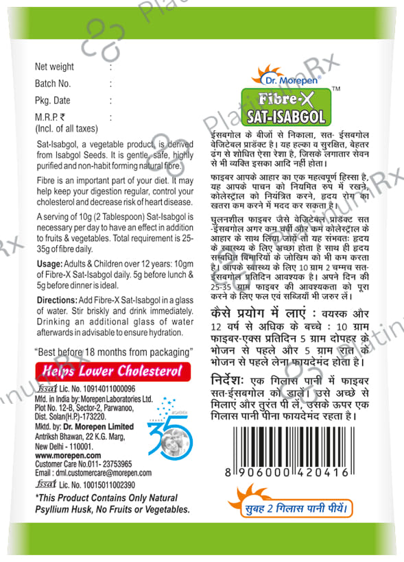 Fibre-X Sat-Isabgol Powder 10 gm