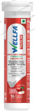 Wellfa Truslim Apple Sugar Free Effervescent Tablet 16s