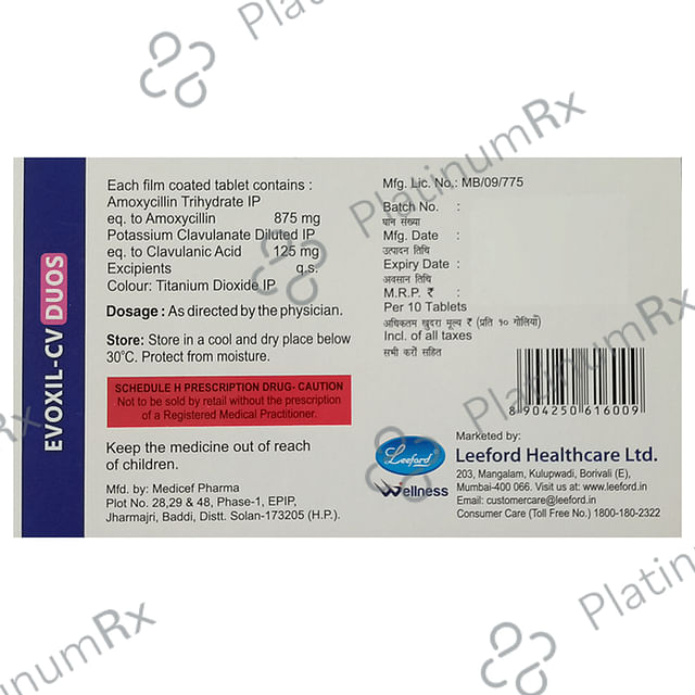 Evoxil-CV Duos Tablet