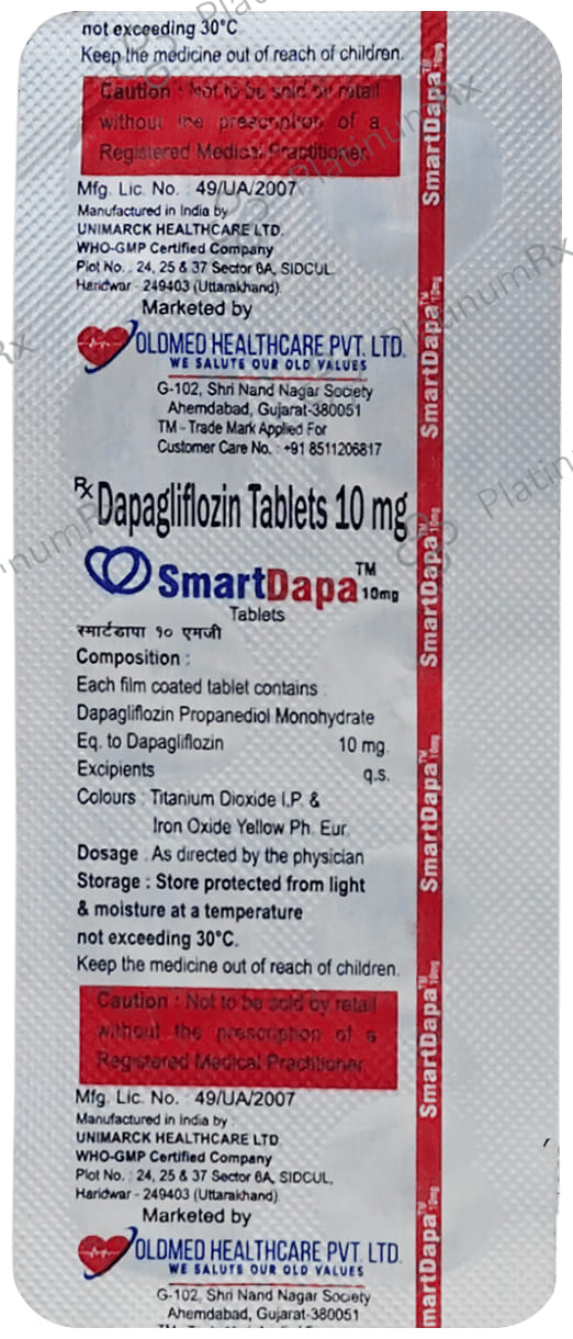 Smartdapa 10mg Tablet
